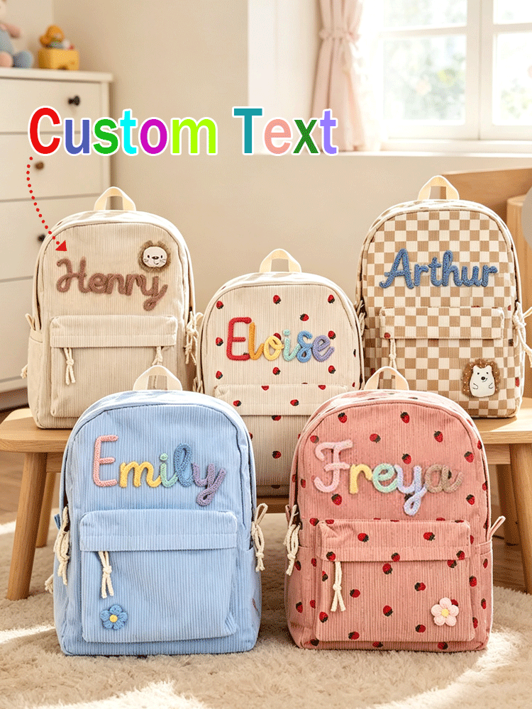 Embroidery Names - [Personalisiert] Personalisierter Schulrucksack mit Namen –