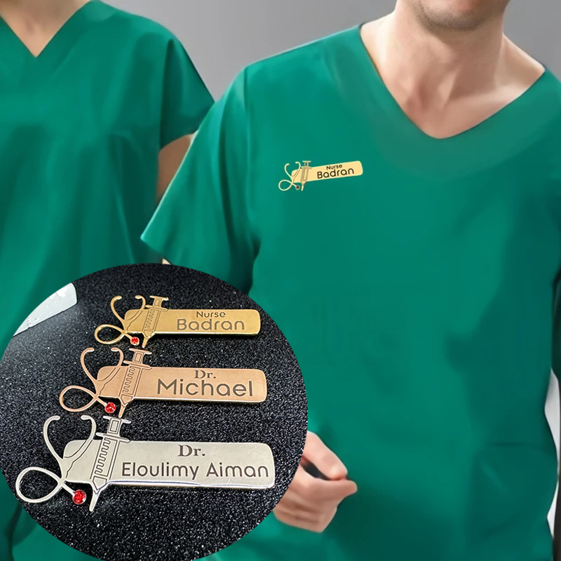 Embroidery Names - WLP Professionelle Broschennadeln für Arzt, Krankenschwester,