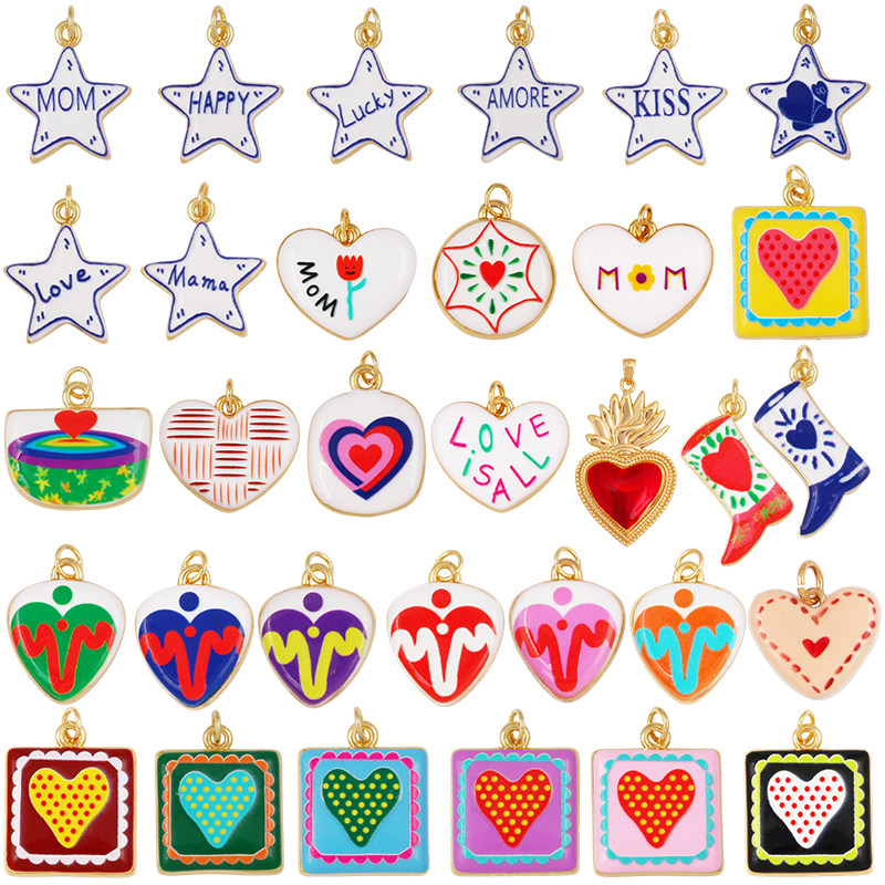 2er-Set Trendige Herz-Stern-An – Embroidery Charm Bewertung und Preis
