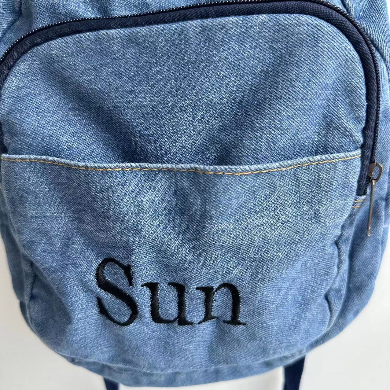 Denim Rucksack Mädchen neue St – Embroidery Names Bewertung und Preis