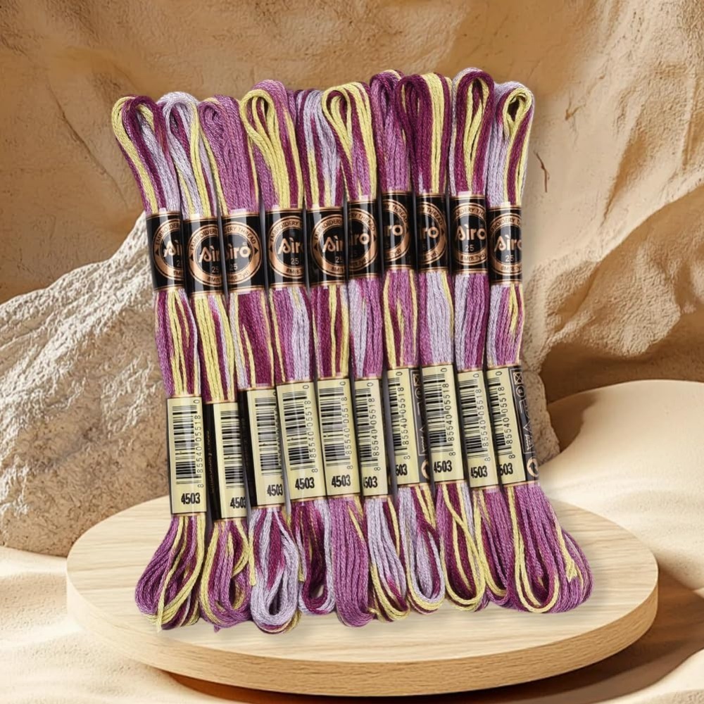 6-strängige lila bunte Stickga – Embroidery Diy Bewertung und Preis