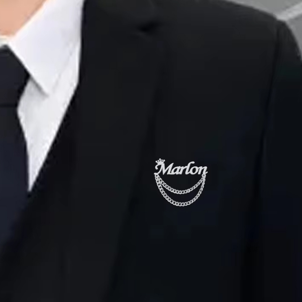 Personalisierte Namensbrosche, – Embroidery Names Bewertung und Preis