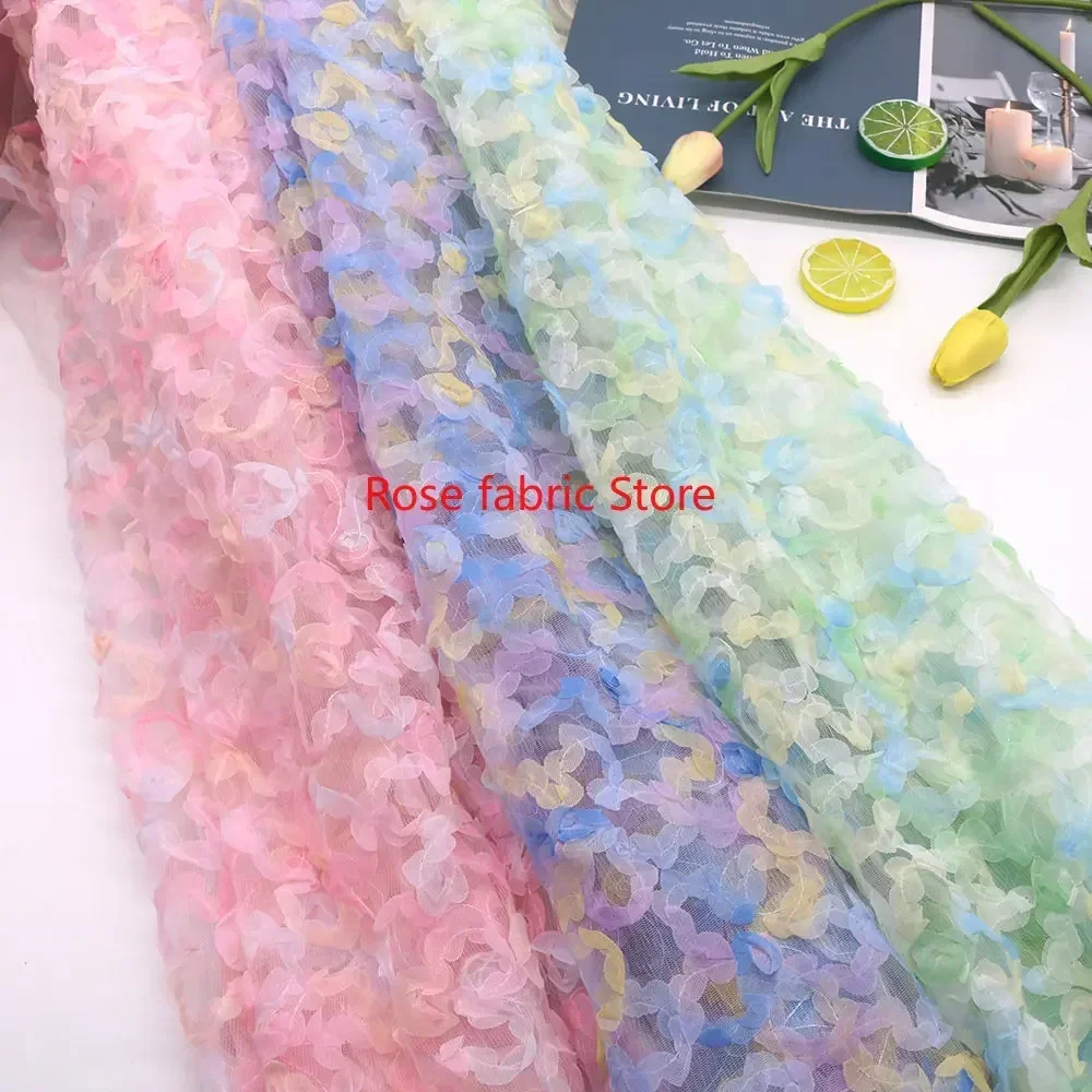 Farbverlauf-Chiffon mit Rosen- – Embroidery Rose Bewertung und Preis