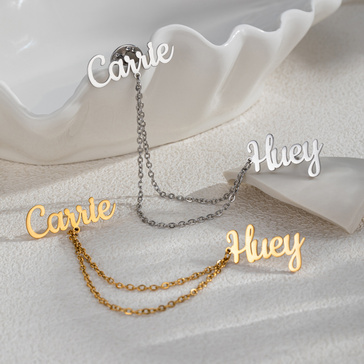 Modische 2-Namen-DIY-Ansteckna – Embroidery Names Bewertung und Preis