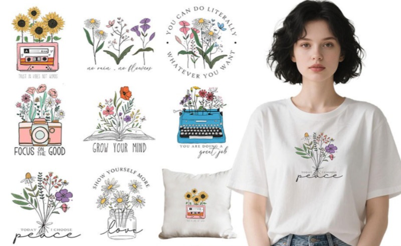 Cartoon-Blumenmotive zum Aufbü – Embroidery Diy Bewertung und Preis