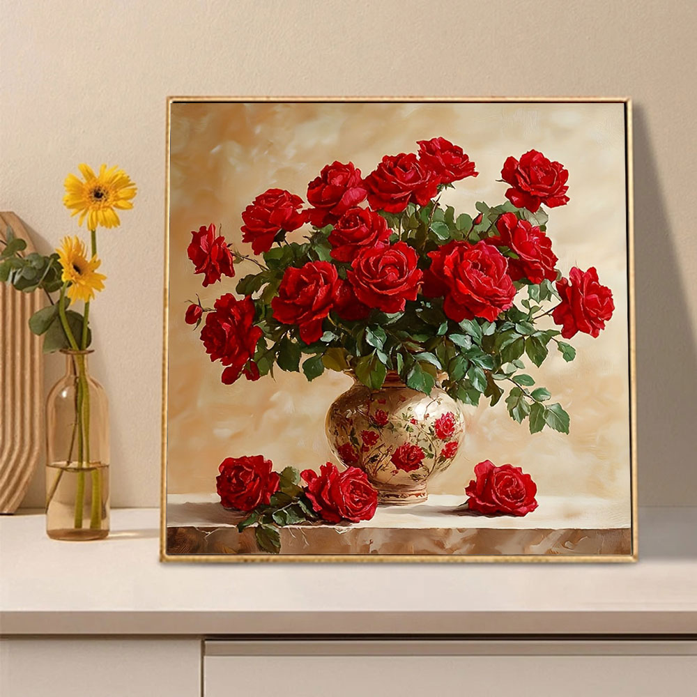 Rose Diamant Malerei voll quad – Embroidery Rose Bewertung und Preis