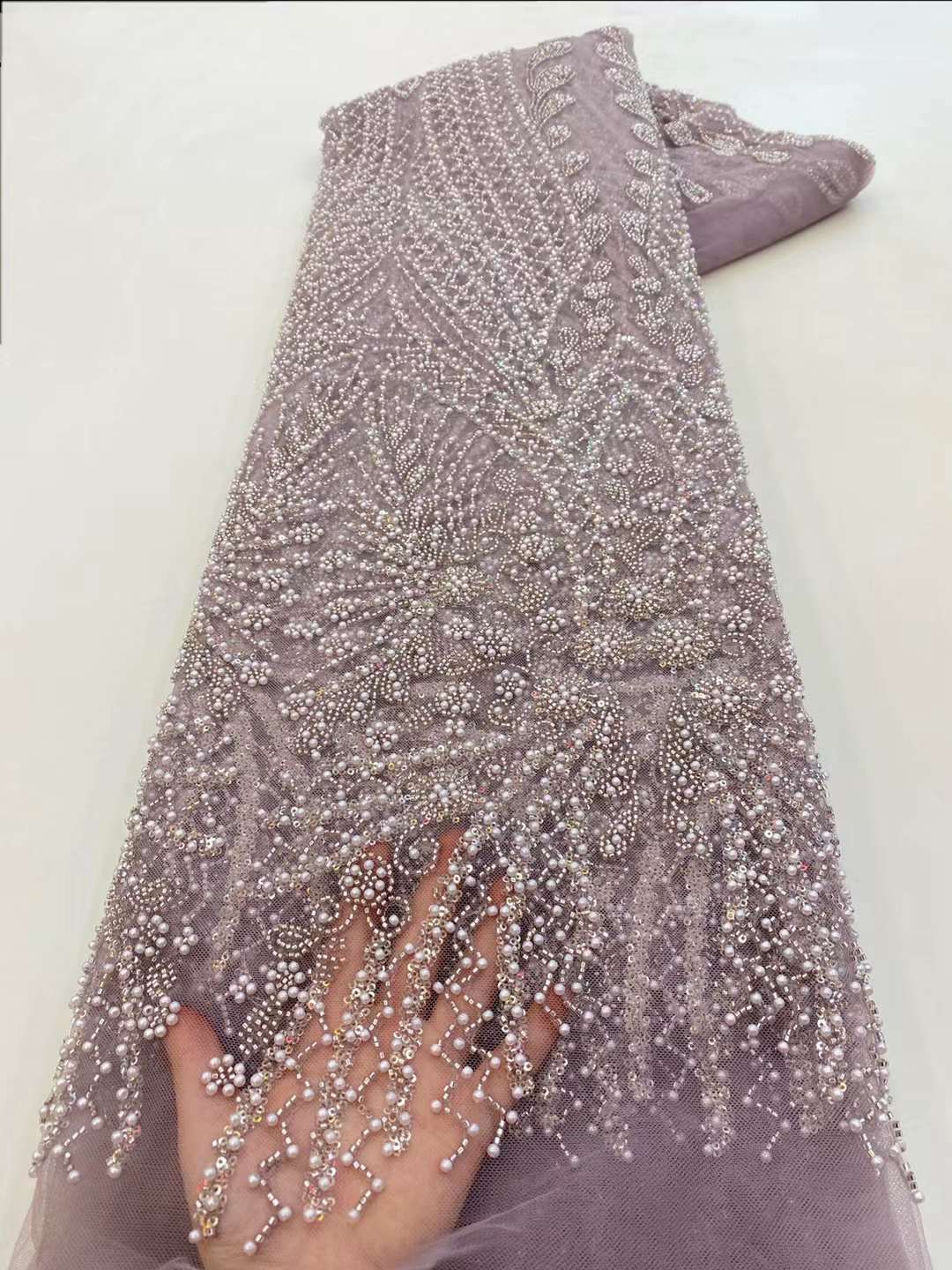 Braun Pailletten Perlen Sticke – Embroidery Net Fabric Bewertung und Preis
