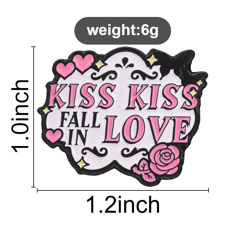 Kiss Kiss Fall In Love Abzeich – Embroidery Kiss Bewertung und Preis