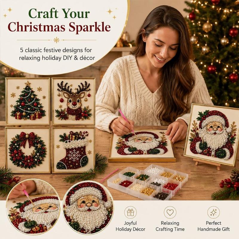 Weihnachts-Weihnachtsmann-Perl – Embroidery Xmas Ornaments Bewertung und Preis