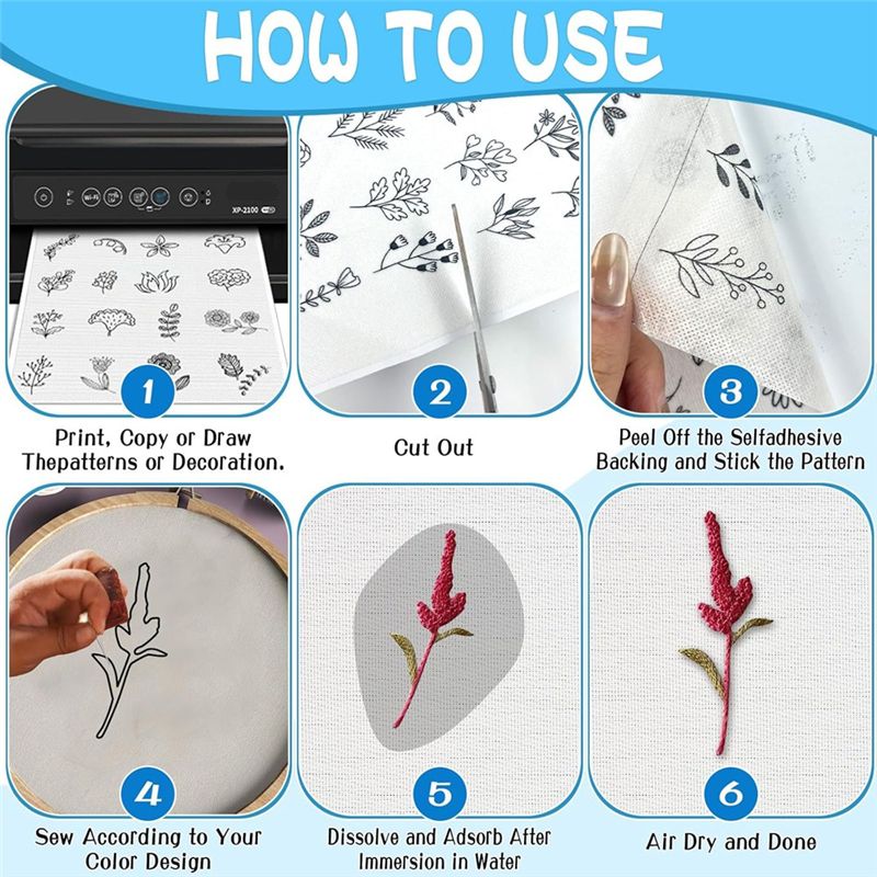 LIKE WISH 15 Stück A4 wasserlö – Water Soluble Stabilizer Bewertung und Preis
